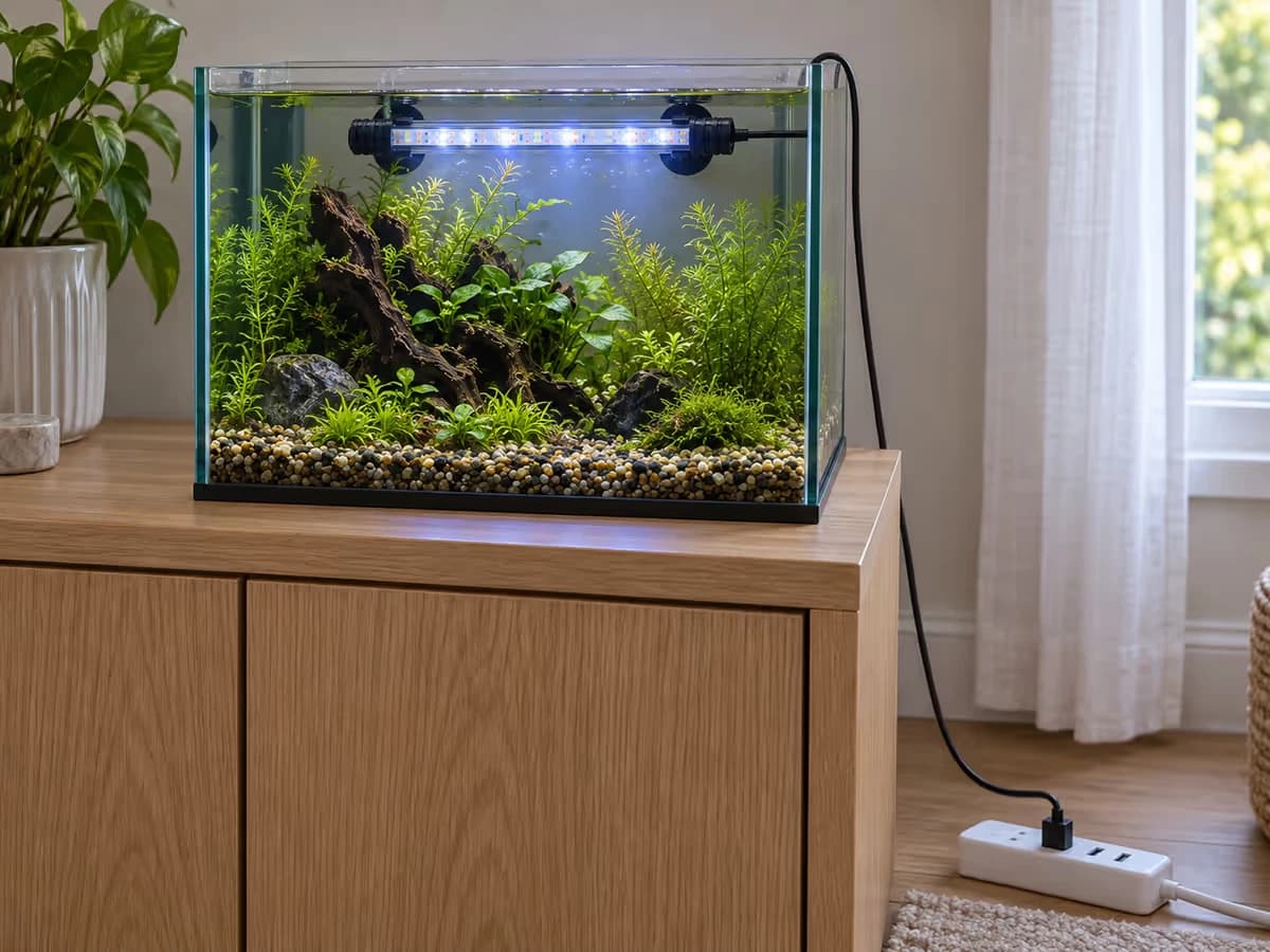 Branchement du cordon USB de la barre LED sur une multiprise