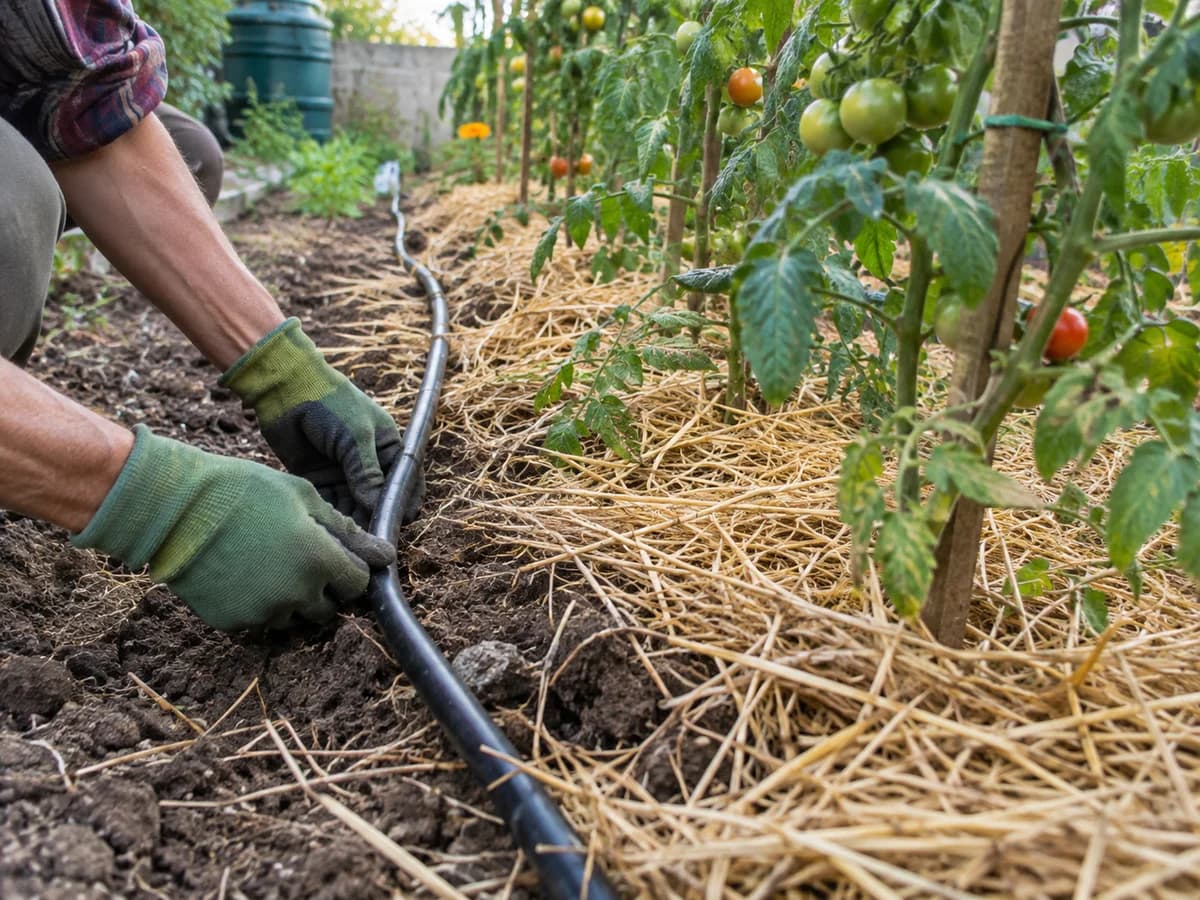 Installation d’une ligne de goutte-à-goutte