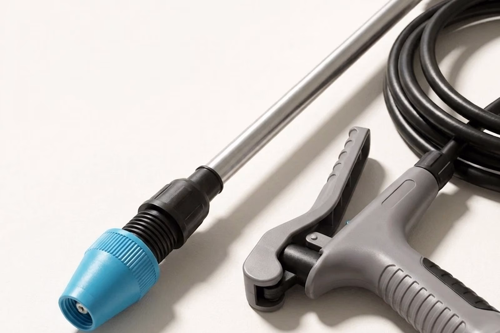 Macro de la lance telescopique aluminium avec buse conique reglable du pulverisateur electrique 5L