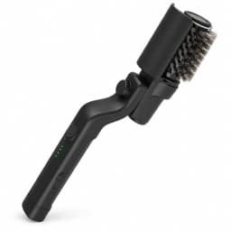 Brosse électrique sans fil pour barbecue, corps noir mat et tête à poils d'acier inoxydable