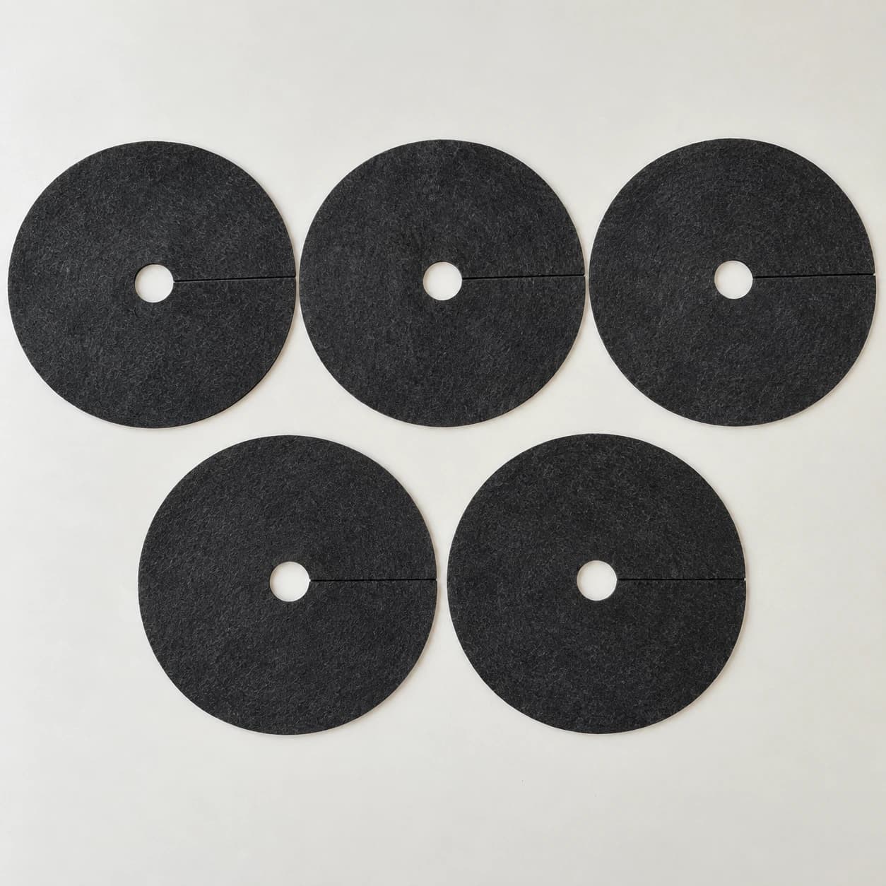Lot de cinq disques de paillage de 25 cm