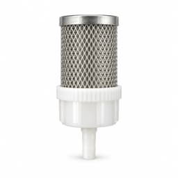 Filtre d'arrosage à crépine inox pour tuyau souple de 14 mm, cage à tamis et queue cannelée