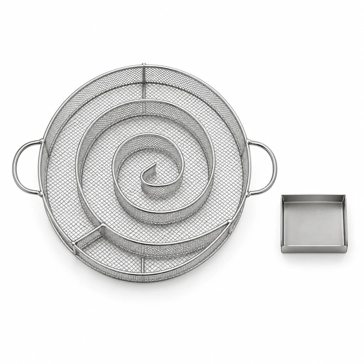 Le générateur et son tiroir d'allumage seuls, posés à plat sur fond blanc