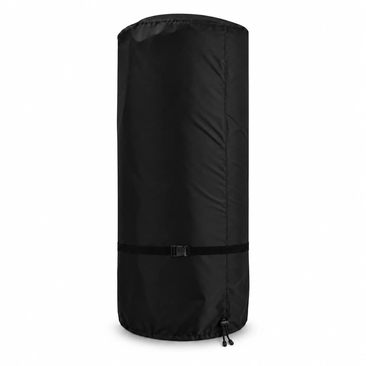 Housse de chauffage cylindrique noire, 50 cm de diamètre sur 120 cm de haut