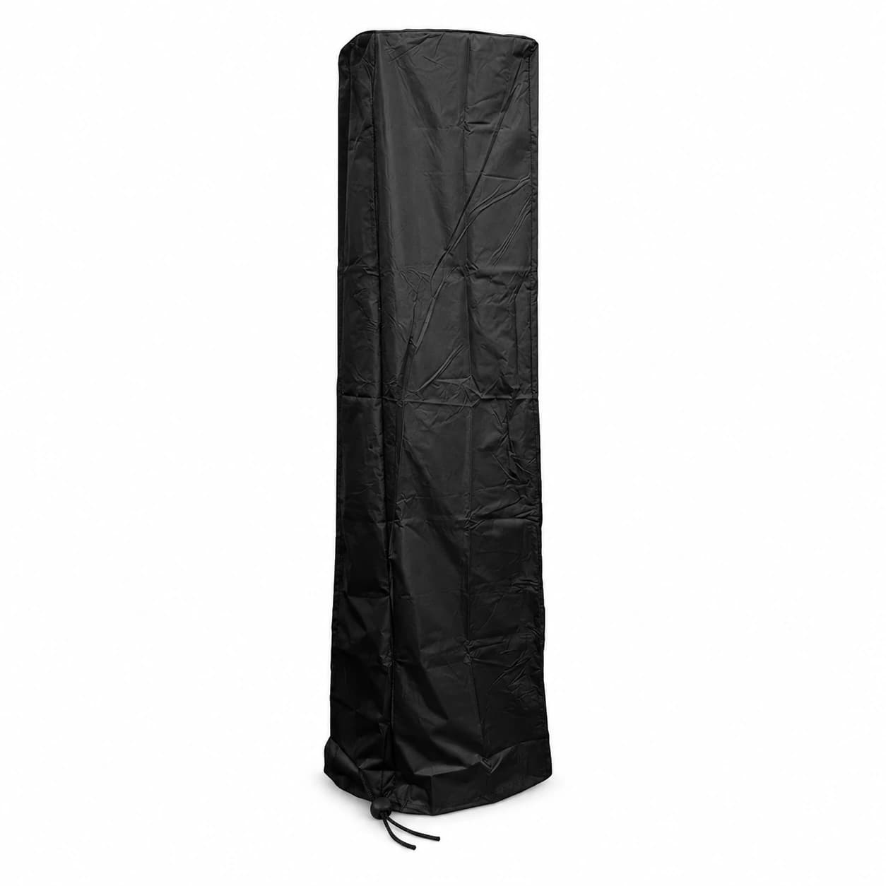 Housse de chauffage pyramidal noire, fourreau droit de 221 cm debout en studio