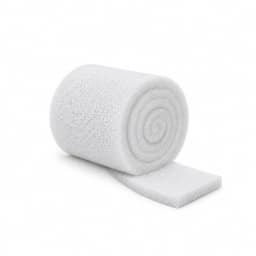 Rouleau de mousse filtrante aquarium blanche, feuille déroulée à plat