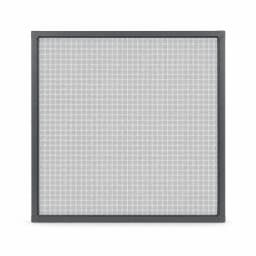 Moustiquaire de fenêtre en tulle maillé anthracite, tendue sur son cadre