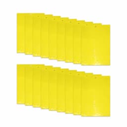 Lot de 20 panneaux collants jaunes double face d'environ 10 x 15 cm