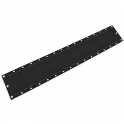 Paravent de balcon en maille PEHD anthracite, panneau 75 x 400 cm vu de trois quarts sur fond blanc