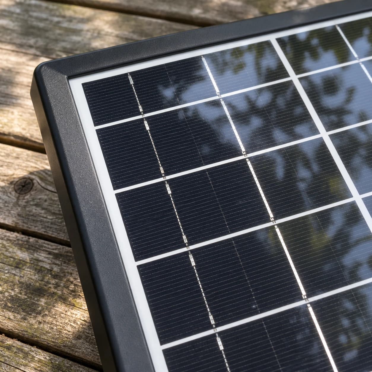 Détail des cellules du panneau solaire