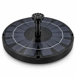 Fontaine solaire de 16 cm sur fond blanc