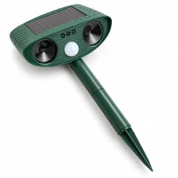 Répulsif solaire vert sur fond blanc