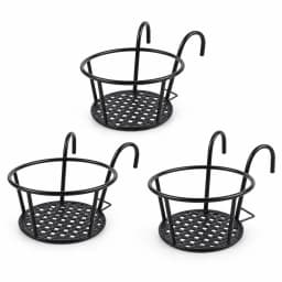 Lot de trois supports noirs sur fond blanc