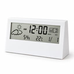 Horloge et thermomètre transparents sur fond blanc