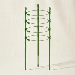 Tuteur plante empilable semi-circulaire, systeme en plastique assemble sur 3 sets