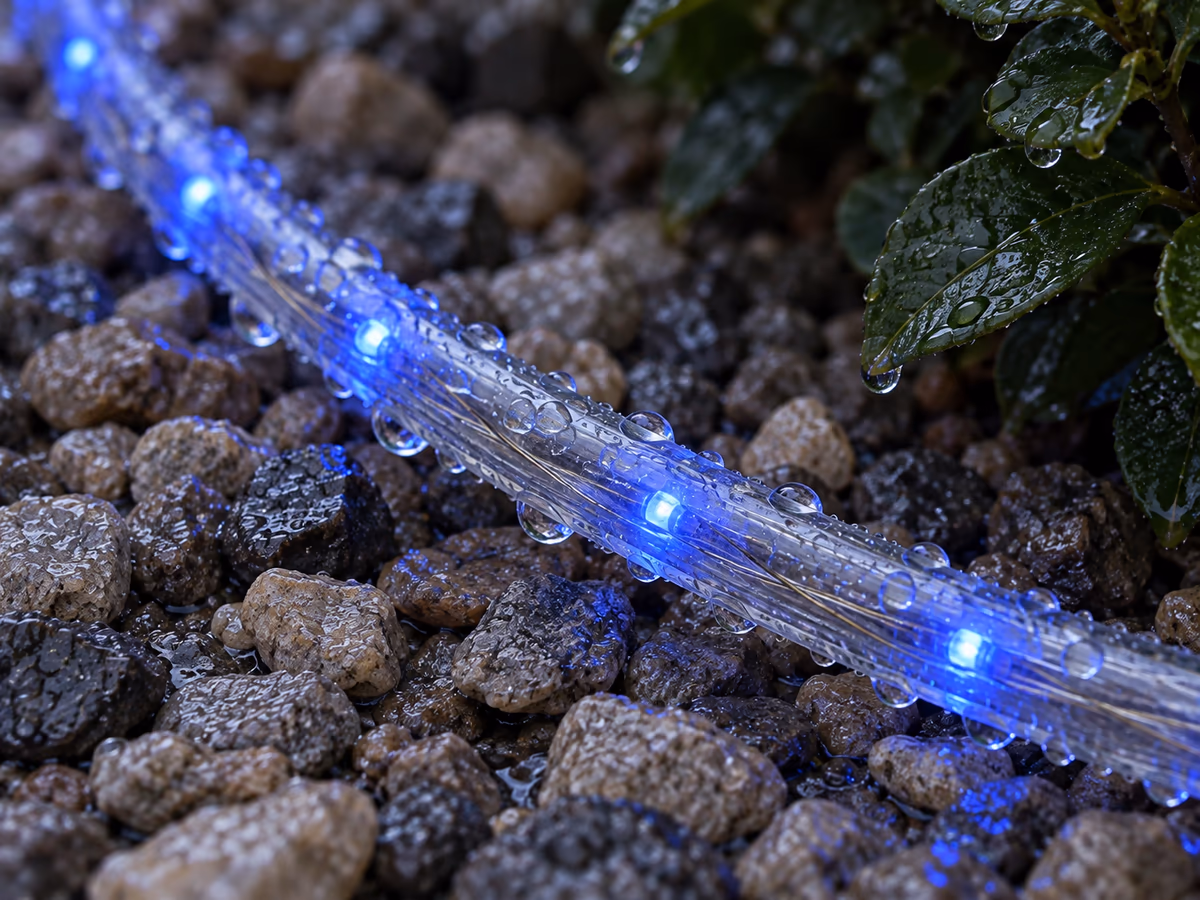 Tube en PVC de corde lumineuse solaire résistant aux intempéries
