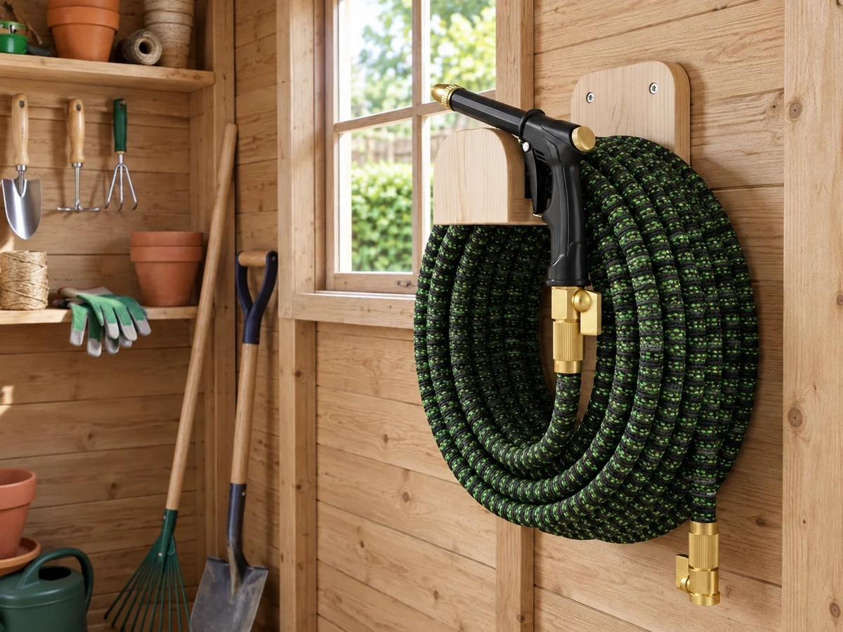 Tuyau extensible rangé, enroulé